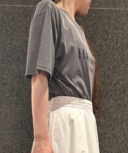 tシャツ 「接触冷感」シアーロゴTシャツ「Harmonic Flow」 レディース 接触冷感】シアーロゴTシャツ【Harmonic Flow】（Tシャツ