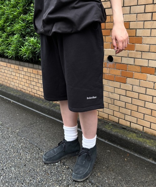 BROKEN BASE(ブロークンベース)の「ステッチロゴスウェットshorts setup(その他パンツ・メンズ・オフホワイト/ブラック系/ネイビー・MEDIUM/LARGE)」の2枚目の写真