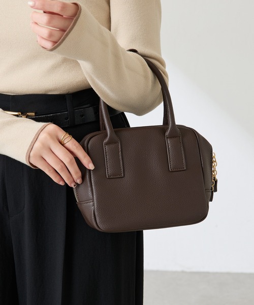 PAPILLONNER(パピヨネ)の「【OT】キューブバッグ(ショルダーバッグ・レディース・ダークブラウン/グリーン・FREE)」の11枚目の写真