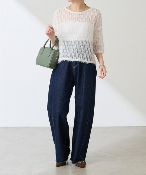 PAPILLONNER(パピヨネ)の「【OT】キューブバッグ(ショルダーバッグ・レディース・ダークブラウン/グリーン・FREE)」の4枚目の写真