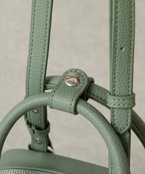 PAPILLONNER(パピヨネ)の「【OT】キューブバッグ(ショルダーバッグ・レディース・ダークブラウン/グリーン・FREE)」の18枚目の写真