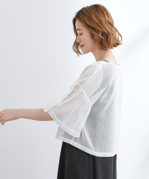 grove(グローブ)の「着回し◎夏に嬉しいSET メッシュブラウス×フレアワンピース(ワンピース・レディース・ホワイト系7/ブラック系4・02/05/04/03/01)」の3枚目の写真