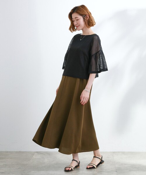 grove(グローブ)の「着回し◎夏に嬉しいSET メッシュブラウス×フレアワンピース(ワンピース・レディース・ホワイト系7/ブラック系4・02/05/04/03/01)」の11枚目の写真
