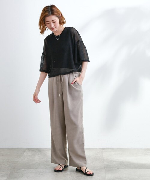 grove(グローブ)の「着回し◎夏に嬉しいSET メッシュブラウス×フレアワンピース(ワンピース・レディース・ホワイト系7/ブラック系4・02/05/04/03/01)」の14枚目の写真
