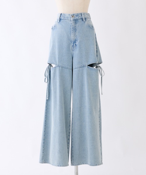 カットアウトリボンデニムパンツ　small カットアウトリボンデニムパンツ（デニムパンツ）｜RESEXXY