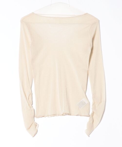 STRAWBERRY-FIELDS(ストロベリーフィールズ)の「ナイロンラメチュール_ラメチュールトップス(Tシャツ/カットソー・レディース・ベージュ/グレー/ブラック・2)」の14枚目の写真