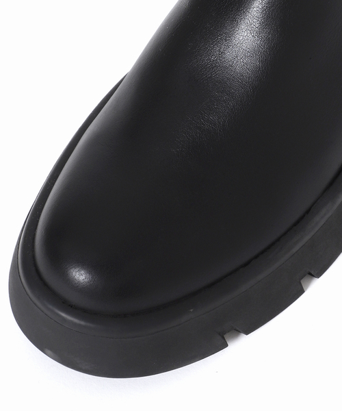 ★新品今季★LE TALON6cmボリュームソールフィットショートブーツ★黒ＬＬ 6cmボリュームソールフィットショートブーツ（ブーティ・ショート