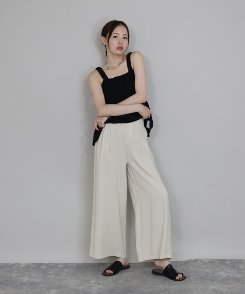 AcneStudios BEAMS 別注　新品未使用タグ付　麻混　ワイドパンツ AcneStudios BEAMS 別注 新品未使用タグ付 麻混 ワイドパンツ