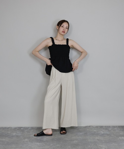 イーストボーイ麻混ワイドパンツ15号 43cf019-32443-01b.jpg