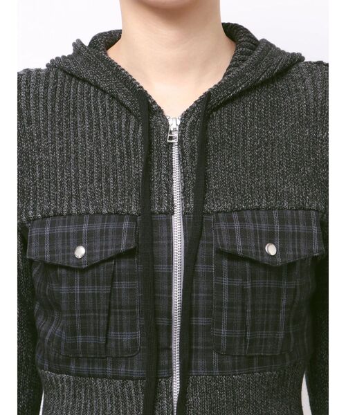 EMODA（エモダ）の「ドッキングポケットパーカー（パーカー・レディース・ブラウン/ネイビー/ブラック・FREE）」の8枚目の写真