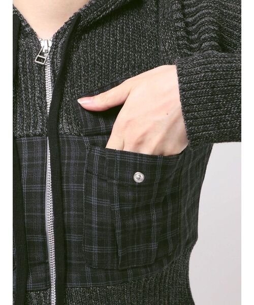 EMODA（エモダ）の「ドッキングポケットパーカー（パーカー・レディース・ブラウン/ネイビー/ブラック・FREE）」の10枚目の写真