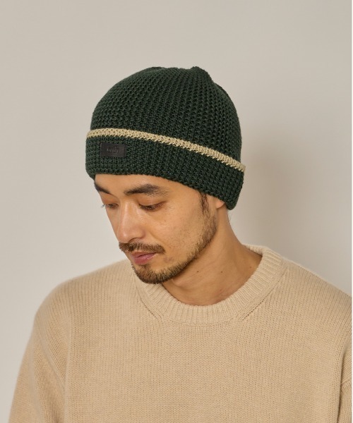 arth（アース）の「arth  Li Loose Fit Knit Watch / アース（ニットキャップ/ビーニー・メンズ・ベージュ/ネイビー/グリーン・57~59cm）」の2枚目の写真