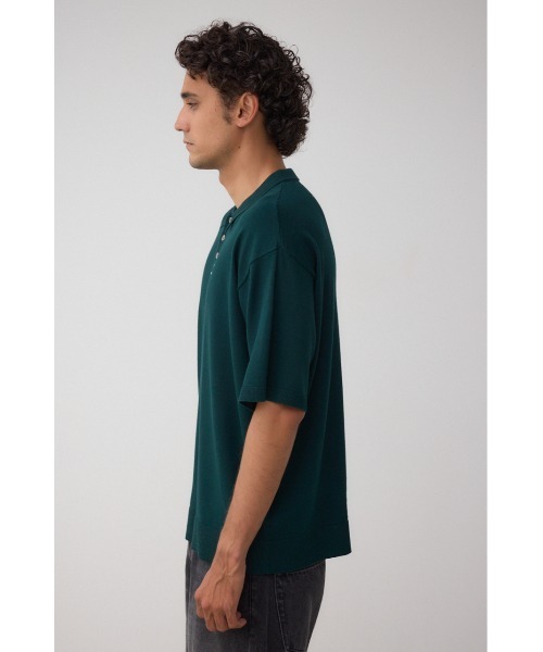 AZUL by moussy(アズールバイマウジー)の「C/Tワンポイントニットポロシャツ(ポロシャツ・メンズ・ブラック/ライトベージュ/ダークグリーン/ブラウン・MEDIUM/LARGE)」の12枚目の写真