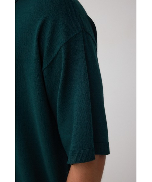 AZUL by moussy(アズールバイマウジー)の「C/Tワンポイントニットポロシャツ(ポロシャツ・メンズ・ブラック/ライトベージュ/ダークグリーン/ブラウン・MEDIUM/LARGE)」の9枚目の写真