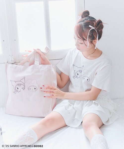 sanrio（サンリオ）の「メロクロキラキラトートバッグ（トートバッグ・レディース・オフホワイト/ラベンダー/ピンク・FREE）」の22枚目の写真