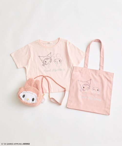 sanrio（サンリオ）の「メロクロキラキラトートバッグ（トートバッグ・レディース・オフホワイト/ラベンダー/ピンク・FREE）」の5枚目の写真