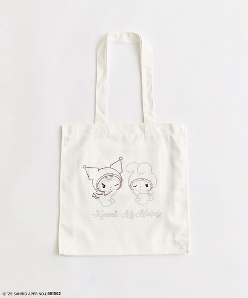 sanrio（サンリオ）の「メロクロキラキラトートバッグ（トートバッグ・レディース・オフホワイト/ラベンダー/ピンク・FREE）」の4枚目の写真