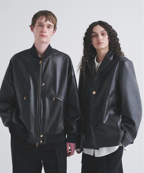 セール】Faux Leather Tailored Short Coat（ブルゾン）｜CULLNI