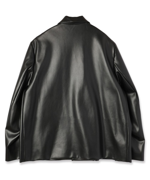 CULLNI（クルニ）の「Faux Leather Tailored Short Coat（ブルゾン・メンズ・ブラック・1/2/0）」の4枚目の写真