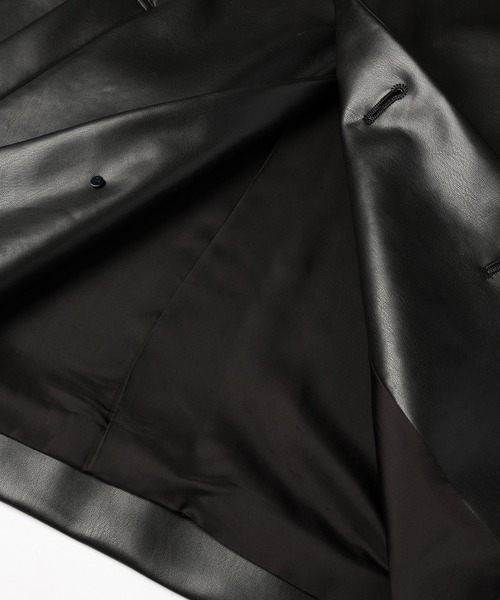 CULLNI（クルニ）の「Faux Leather Tailored Short Coat（ブルゾン・メンズ・ブラック・1/2/0）」の7枚目の写真