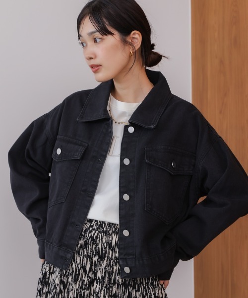 デニムジャケット Bou Jeloud Bou Jeloud 異素材リメイクニットデニム