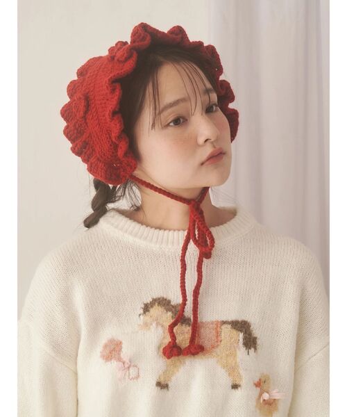 お花のニットヘッドドレス（カチューシャ）｜merry jenny（メリー