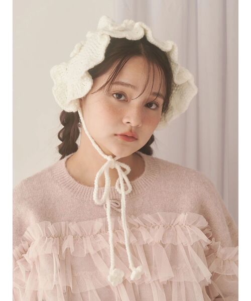 お花のニットヘッドドレス（カチューシャ）｜merry jenny（メリー