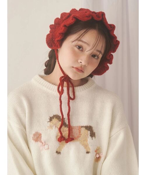 お花のニットヘッドドレス（カチューシャ）｜merry jenny（メリー