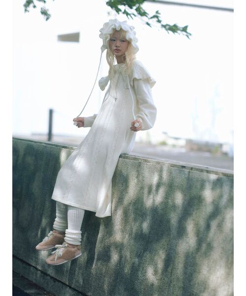 お花のニットヘッドドレス（カチューシャ）｜merry jenny（メリー