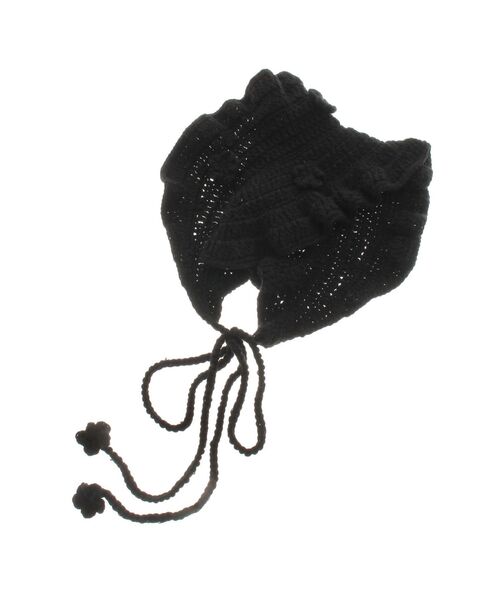 merry jenny(メリージェニー)の「お花のニットヘッドドレス(カチューシャ・レディース・ブラック/アイボリー/レッド/オフホワイト・FREE)」の15枚目の写真