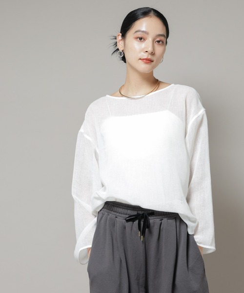 Oversized mesh blouse