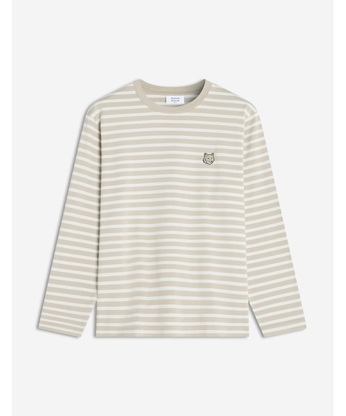 Maison Kitsune（メゾンキツネ）の「FOX HEAD LONG SLEEVE TEE-SHIRT（Tシャツ/カットソー・メンズ・ネイビー×ホワイト/ライトベージュ・XL/L/M/S/XS）」の2枚目の写真