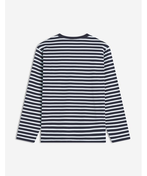 Maison Kitsune（メゾンキツネ）の「FOX HEAD LONG SLEEVE TEE-SHIRT（Tシャツ/カットソー・メンズ・ネイビー×ホワイト/ライトベージュ・XL/L/M/S/XS）」の4枚目の写真