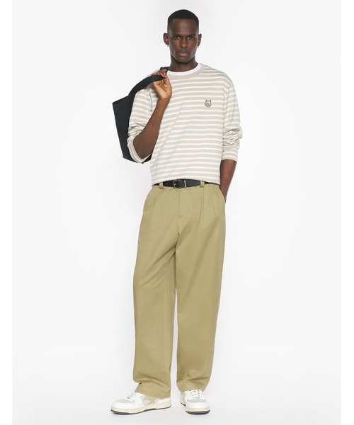 Maison Kitsune（メゾンキツネ）の「FOX HEAD LONG SLEEVE TEE-SHIRT（Tシャツ/カットソー・メンズ・ネイビー×ホワイト/ライトベージュ・XL/L/M/S/XS）」の10枚目の写真