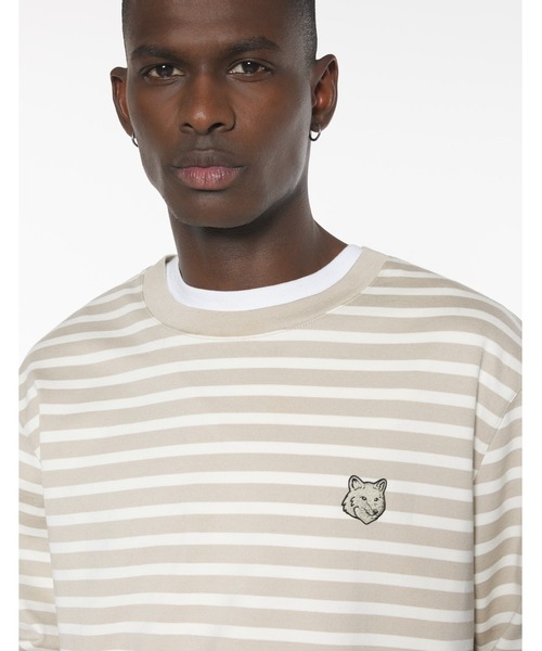 Maison Kitsune（メゾンキツネ）の「FOX HEAD LONG SLEEVE TEE-SHIRT（Tシャツ/カットソー・メンズ・ネイビー×ホワイト/ライトベージュ・XL/L/M/S/XS）」の12枚目の写真