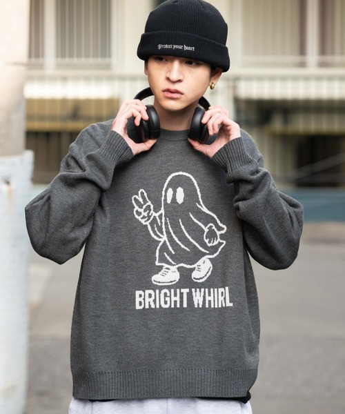 セール】WEGO/【25年秋冬新作】ジャガードグラフィックプルオーバー