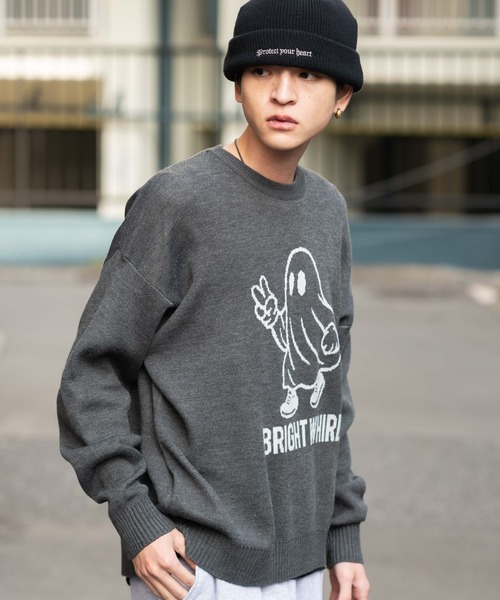 セール】WEGO/【25年秋冬新作】ジャガードグラフィックプルオーバー