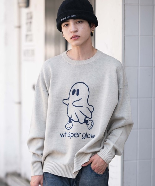 セール】WEGO/【25年秋冬新作】ジャガードグラフィックプルオーバー