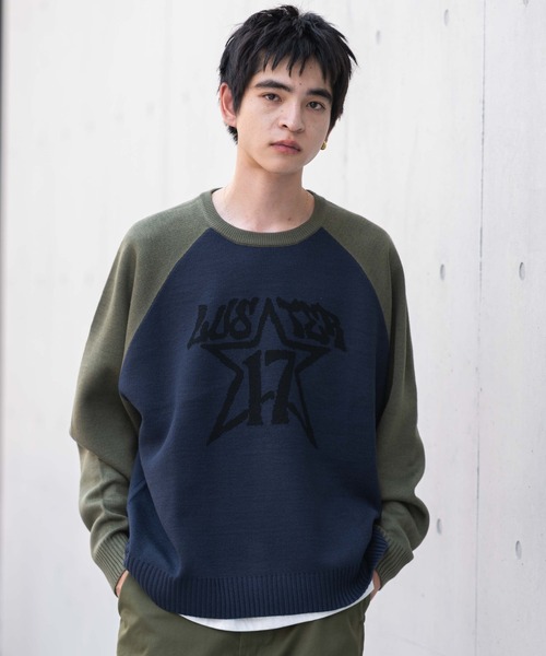 G.O.C（ジーオーシー）の「オーバーサイズマルチジャガードクルーネックニット（ニット/セーター）」 - WEAR [GSDFVIYT] メンズ プルオーバー セーター 秋冬 クルーネック ボトム ヤング