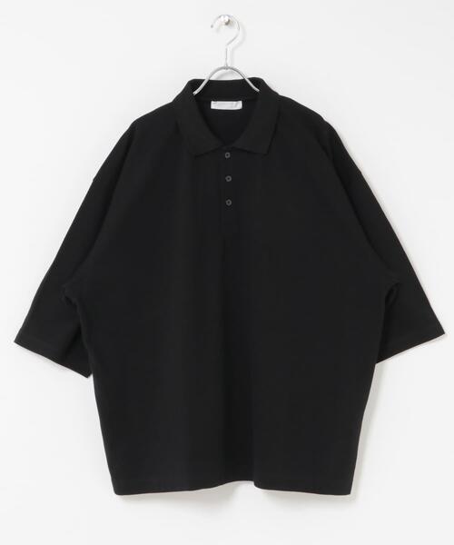SENSE OF PLACE by URBAN RESEARCH(センスオブプレイスバイアーバンリサーチ)の「スラブカノコエクストラルーズポロシャツ(ポロシャツ・メンズ・ブラック/オートミール/ブラウン・MEDIUM/LARGE)」の10枚目の写真
