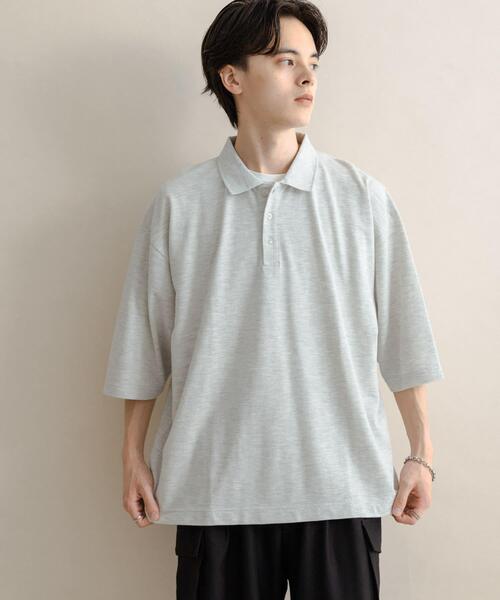 SENSE OF PLACE by URBAN RESEARCH(センスオブプレイスバイアーバンリサーチ)の「スラブカノコエクストラルーズポロシャツ(ポロシャツ・メンズ・ブラック/オートミール/ブラウン・MEDIUM/LARGE)」の14枚目の写真