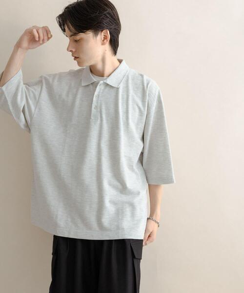 SENSE OF PLACE by URBAN RESEARCH(センスオブプレイスバイアーバンリサーチ)の「スラブカノコエクストラルーズポロシャツ(ポロシャツ・メンズ・ブラック/オートミール/ブラウン・MEDIUM/LARGE)」の15枚目の写真