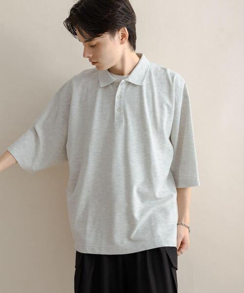 SENSE OF PLACE by URBAN RESEARCH(センスオブプレイスバイアーバンリサーチ)の「スラブカノコエクストラルーズポロシャツ(ポロシャツ・メンズ・ブラック/オートミール/ブラウン・MEDIUM/LARGE)」の16枚目の写真