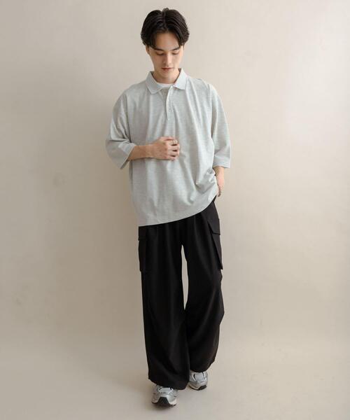 SENSE OF PLACE by URBAN RESEARCH(センスオブプレイスバイアーバンリサーチ)の「スラブカノコエクストラルーズポロシャツ(ポロシャツ・メンズ・ブラック/オートミール/ブラウン・MEDIUM/LARGE)」の18枚目の写真