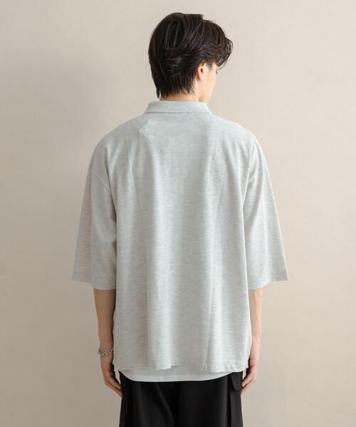 SENSE OF PLACE by URBAN RESEARCH(センスオブプレイスバイアーバンリサーチ)の「スラブカノコエクストラルーズポロシャツ(ポロシャツ・メンズ・ブラック/オートミール/ブラウン・MEDIUM/LARGE)」の21枚目の写真