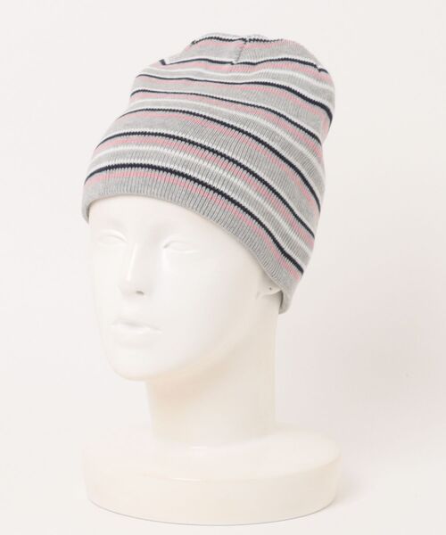 Manhattan Portage（マンハッタンポーテージ）の「Manhattan Portage/マンハッタンポーテージ ビーニー REVERSIBLE KNIT BEANIE MP348（ニットキャップ/ビーニー・メンズ・グレー/ブラック×パープル/ブラウン/ブラック×ホワイト・FREE）」の7枚目の写真