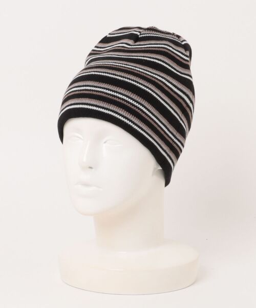 Manhattan Portage（マンハッタンポーテージ）の「Manhattan Portage/マンハッタンポーテージ ビーニー REVERSIBLE KNIT BEANIE MP348（ニットキャップ/ビーニー・メンズ・グレー/ブラック×パープル/ブラウン/ブラック×ホワイト・FREE）」の9枚目の写真