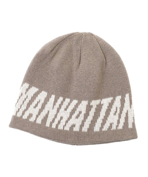 Manhattan Portage（マンハッタンポーテージ）の「Manhattan Portage/マンハッタンポーテージ ビーニー REVERSIBLE KNIT BEANIE MP348（ニットキャップ/ビーニー・メンズ・グレー/ブラック×パープル/ブラウン/ブラック×ホワイト・FREE）」の4枚目の写真