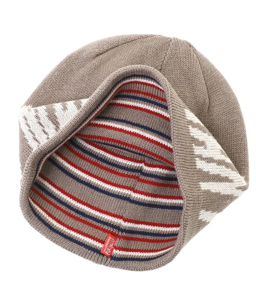 Manhattan Portage（マンハッタンポーテージ）の「Manhattan Portage/マンハッタンポーテージ ビーニー REVERSIBLE KNIT BEANIE MP348（ニットキャップ/ビーニー・メンズ・グレー/ブラック×パープル/ブラウン/ブラック×ホワイト・FREE）」の11枚目の写真