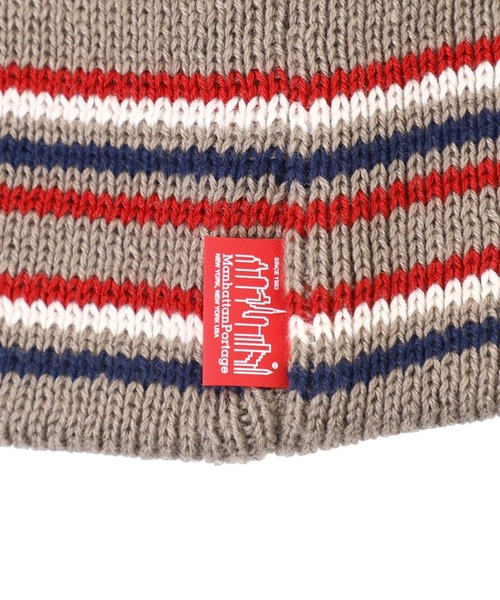 Manhattan Portage（マンハッタンポーテージ）の「Manhattan Portage/マンハッタンポーテージ ビーニー REVERSIBLE KNIT BEANIE MP348（ニットキャップ/ビーニー・メンズ・グレー/ブラック×パープル/ブラウン/ブラック×ホワイト・FREE）」の13枚目の写真